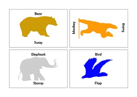 Animal Boogie - movement cards with printable