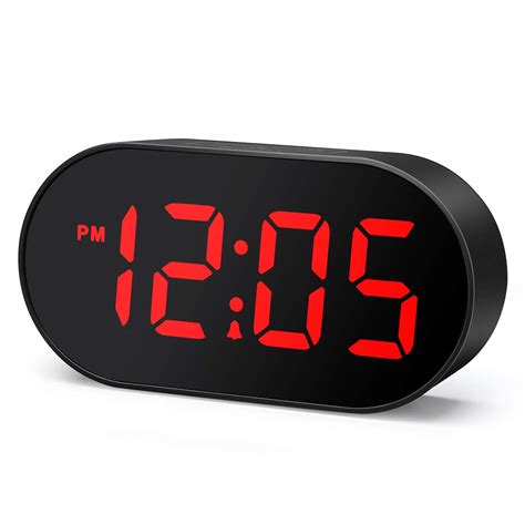 Plumeet Digital LED Alarm Clock with Dimmer and Snooze, 2 Level Alarm Volume Optional, Large ...