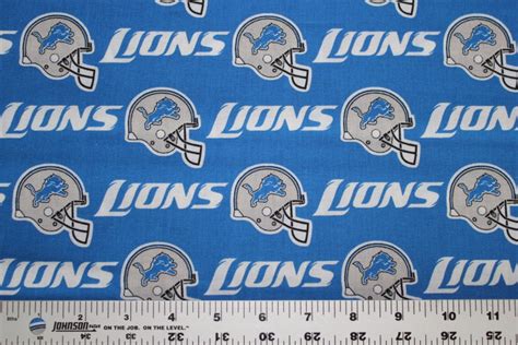 DETROIT LIONS NFL Cotton Fabric By The Yard Sports by GatorFabrics