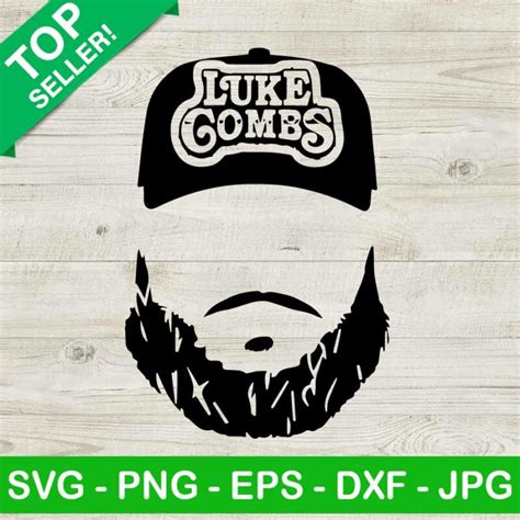 Luke Combs SVG, Luke Combs Hat And Beard SVG Singers Musicians SVG ...