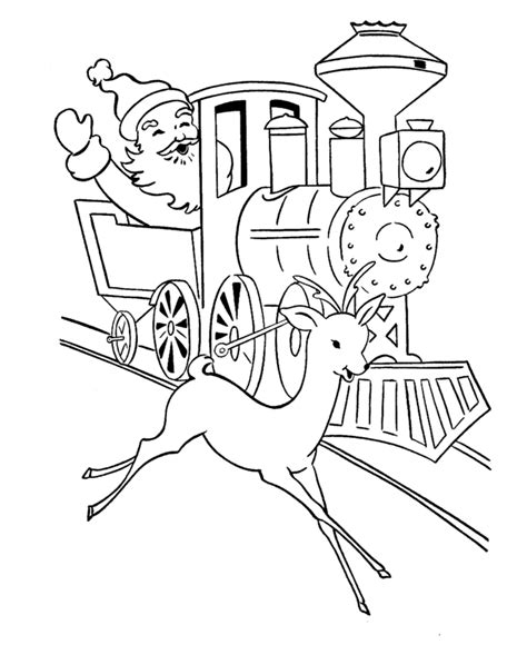 Santa Train Coloring Pages Coloring Pages