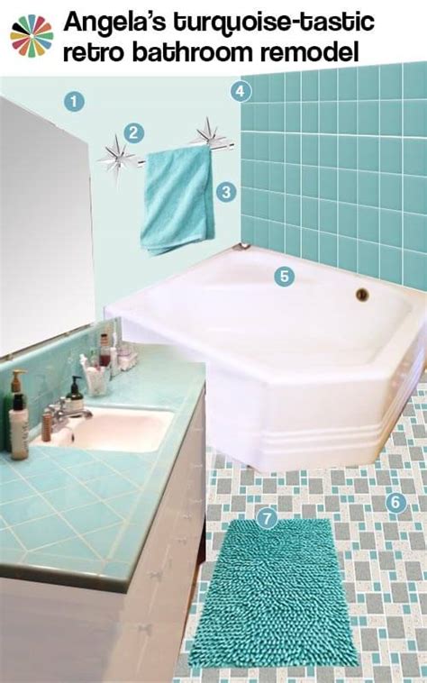 3 ideas for Angela's aqua bathroom design - Retro Renovation