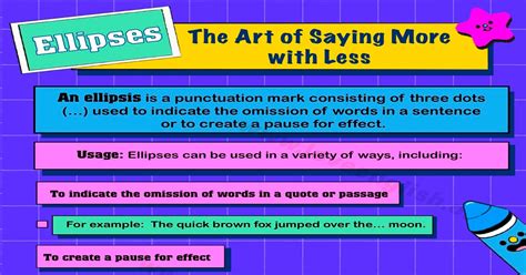 Ellipses: When and How To Use Them for English Grammar - Love English