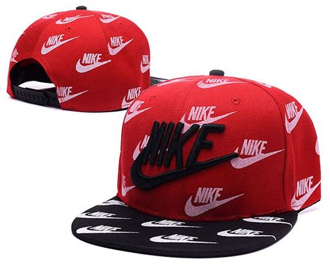 Mens Nike True Nike Logo 3D Embroidery Multi Nike Printed Logo Sports Fashion Snapback Cap - Red ...