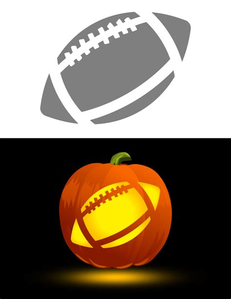 Printable Football Pumpkin Stencil