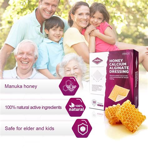 Honey Calcium Alginate Wound Dressing – Manuka Honey Adhesive Dressing ...