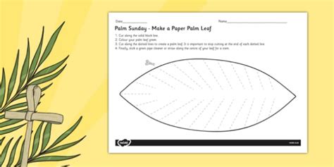 Palm Sunday Palm Leaf Paper Craft | Easter Teacher Resources