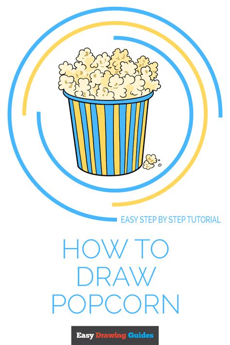 How to Draw Popcorn - Really Easy Drawing Tutorial