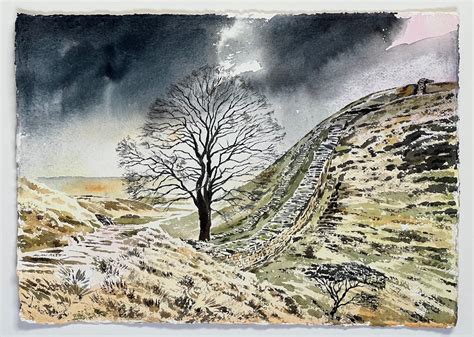 Sycamore Gap Painting - Alan Reed Art Original and Signed Prints