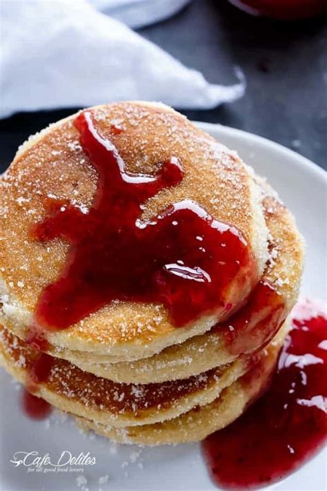 Jam (Jelly) Donut Pancakes - Cafe Delites