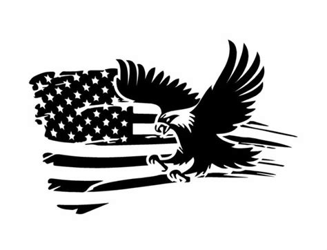 1927+ Eagle American Flag Silhouette – Free SVG Cut Files