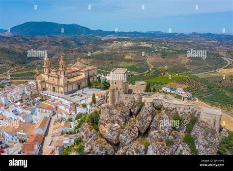 Aerial view of Spanish town Olvera Stock Photo - Alamy