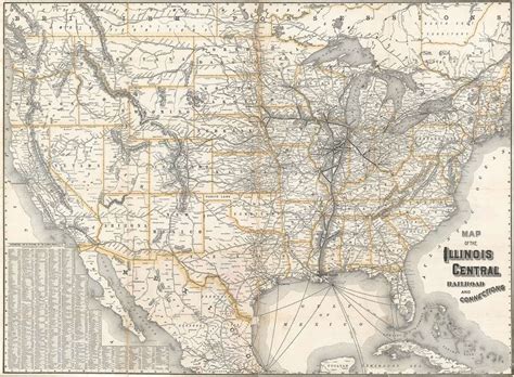 Map of the Illinois Central Railroad and Connections.: Geographicus ...