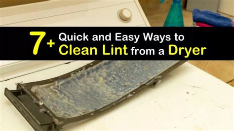 7+ Quick and Easy Ways to Clean Lint from a Dryer Dryer Lint Cleaning ...