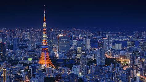 Wallpaper : Tokyo Tower, cityscape, city lights, skyline 1920x1080 ...