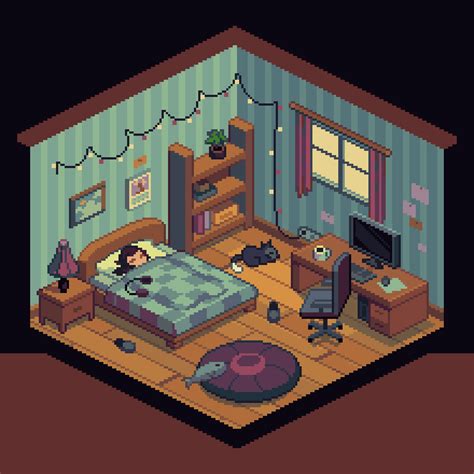 Isometric room : r/PixelArt