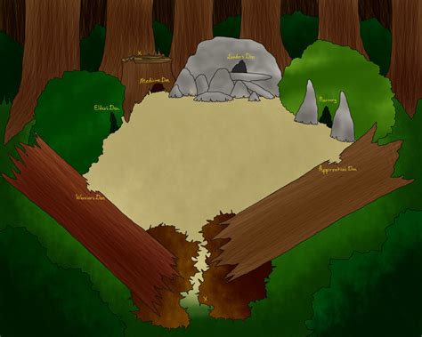 Thunderclan Camp Map by Puddlepawproductions on DeviantArt