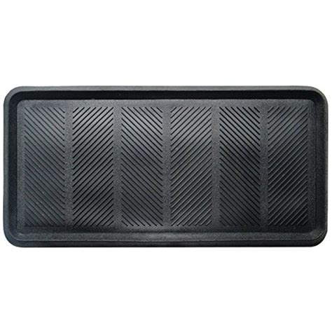 A1HC Heavy Duty Flexible 16 In. X 31 In. 100% Rubber Boot Tray Mat ...