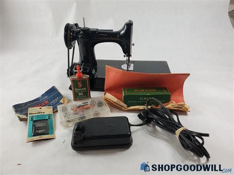 Used Vintage Singer 1955 Sewing Machine & Case | ShopGoodwill.com