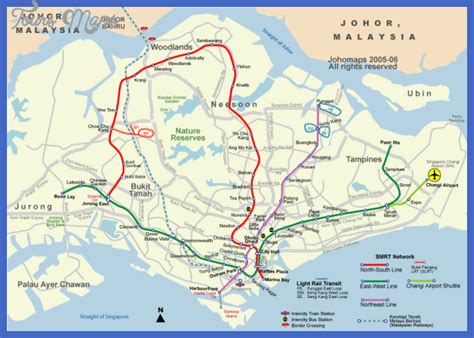 Singapore Subway Map - ToursMaps.com