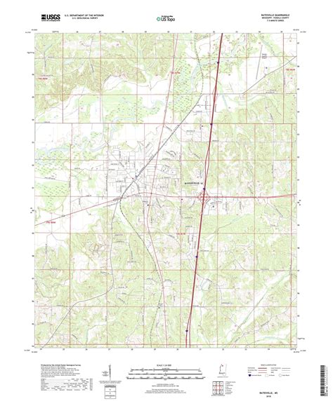 MyTopo Batesville, Mississippi USGS Quad Topo Map