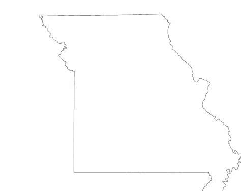 Missouri State Outline Map Free Download