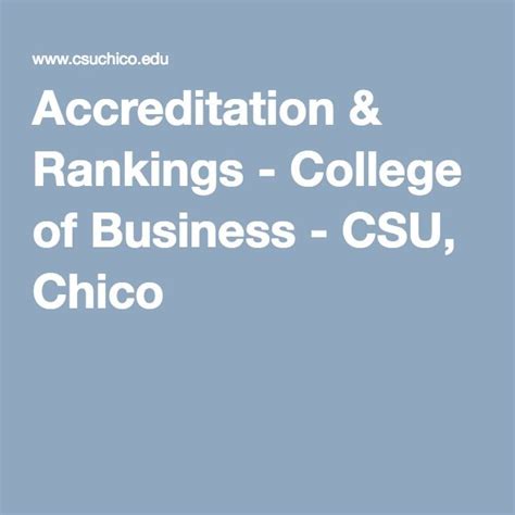 Accreditation & Rankings - College of Business | Accreditation, Ranking ...