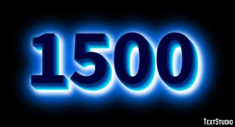 1500 Text Effect and Logo Design Number