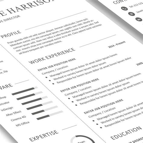 Free modern resume template that comes with matching cover letter template. | Resume template ...
