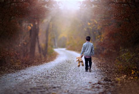 walking, Earth, alone, Forest, path, way, kids, childhood, children ...