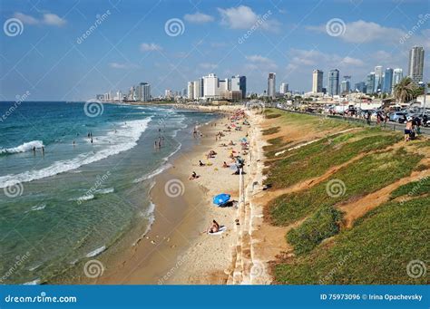 Promenade and Beach between Tel Aviv and Jaffa Editorial Photo - Image ...