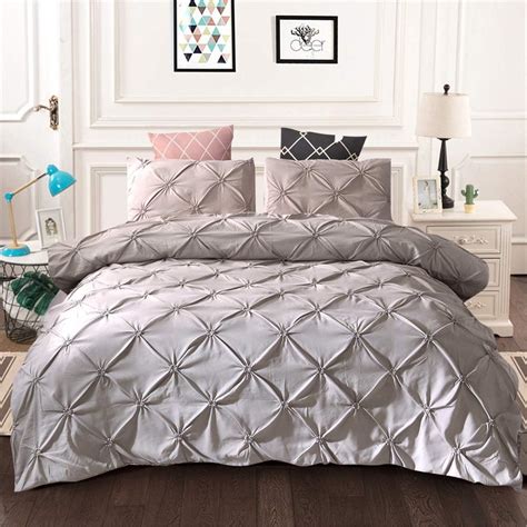 WONGS BEDDING Pintuck Set Copripiumino 3 Pezzi Pinch Plissettato con ...