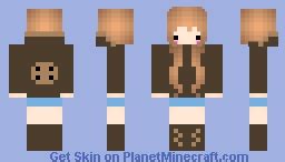 Cookie girl gamer Minecraft Skin