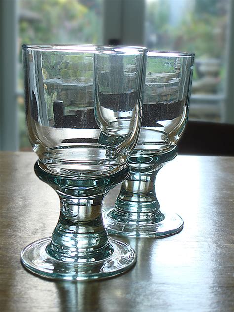 Recycled Goblet Wine Glasses - Set of 6 - Natural Simplicity