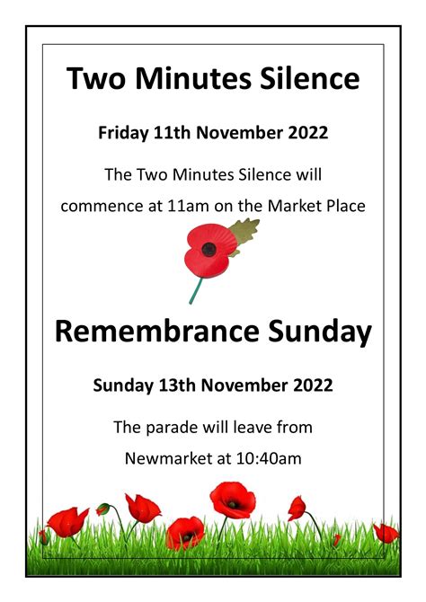 Remembrance Sunday and Two Minute Silence | Morpeth Town Council