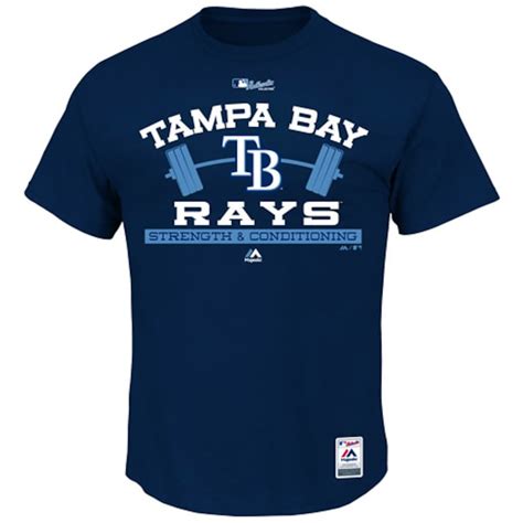 Men's Tampa Bay Rays Majestic Navy Authentic Collection Strength & Conditioning T-Shirt