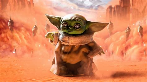 Baby Yoda Grogu Star Wars 4K 5K HD The Mandalorian Wallpapers | HD ...