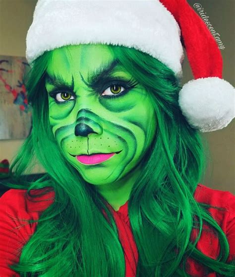 The Grinch Makeup | Schminken, Kerst, Halloween