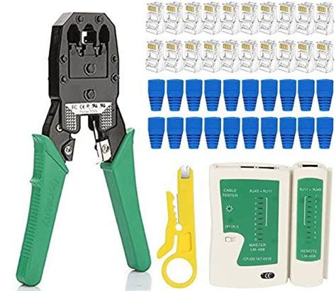 FEDUS RJ45 Crimping Tool Kit Ethernet Crimp Tool Set,RJ-11,6P/RJ-12,8P