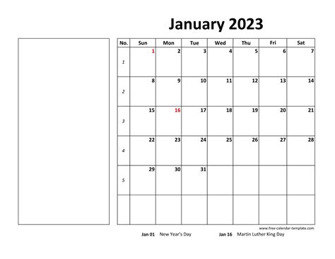 2023 Blank Calendar Printable - Printable Template Calendar