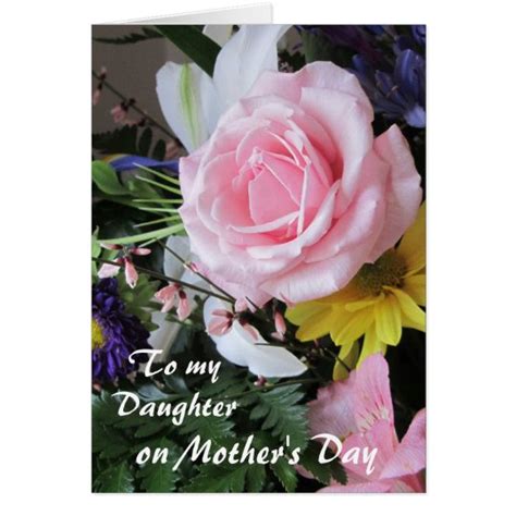 Happy Mother's Day-Daughter-Pink Floral Card | Zazzle