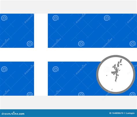 Flag and map of Shetland stock vector. Illustration of isolated - 164808670