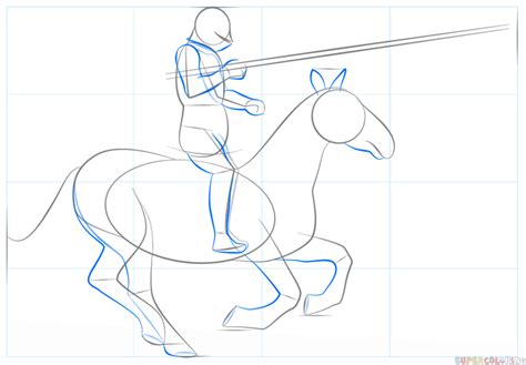 How to draw a knight on horse | Step by step Drawing tutorials