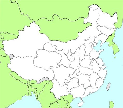 China Blank Map 2 - MapSof.net