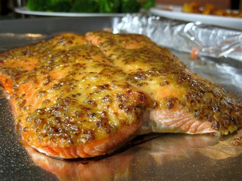 Honey Mustard Glazed Salmon | A Hint of Honey