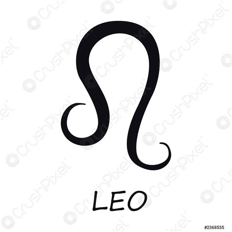 Leo zodiac sign black vector illustration Celestial lion esoteric silhouette - stock vector ...