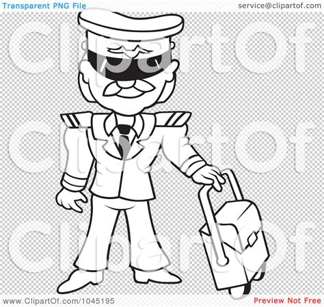 Royalty-Free (RF) Clip Art Illustration of a Black And White Outline Of ...