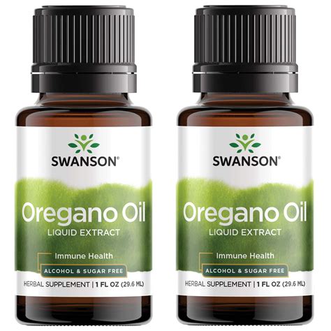 Swanson Oregano Oil Liquid Extract - Alcohol & Sugar Free 2 Pack ...