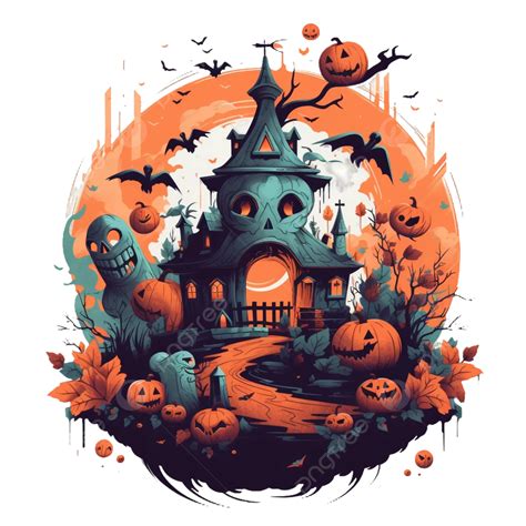 Halloween Haunted House Pumpkin Cartoon Transparent, House Clipart, Pumpkin Clipart, Halloween ...