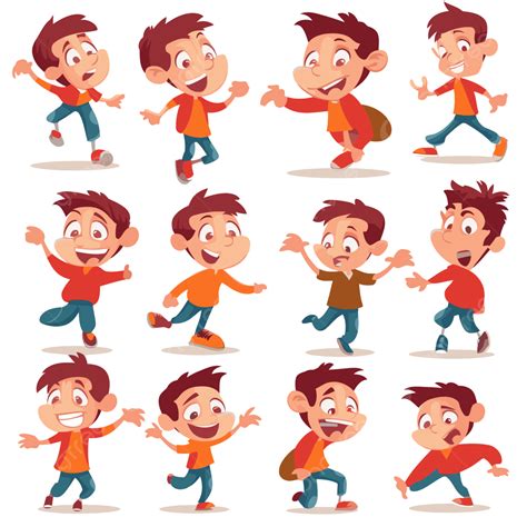 Verbs Clipart Multiple Vectors Of Boy Poses And Cartoon, Verbs, Clipart ...